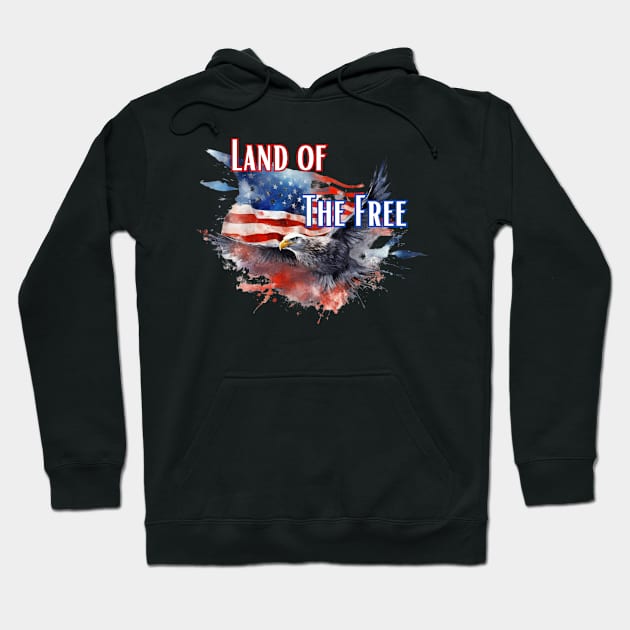 Land of The Free - Independence Day Hoodie by LetsGetInspired